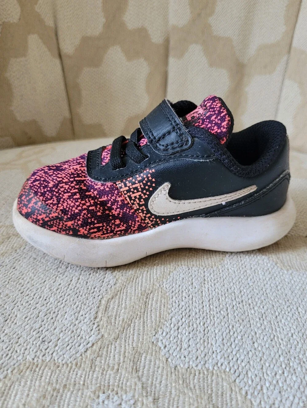 NIKE FLEX CONTACT SNEAKERS PINK BLACK TODDLER LITTLE KIDS SIZE 6 - Picture 7 of 13